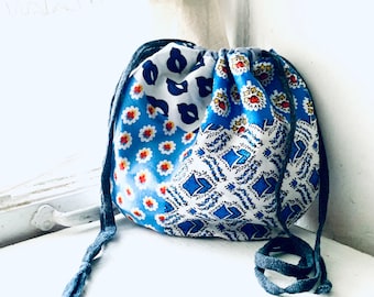 project bag, tote, bag, pouch, knitting, crochet, sewing bag, art bag, kids bag, paisley, artsy, yarn bag