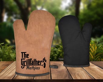 Grill handschoen - ovenwant - Grillfather - gepersonaliseerd - met naam - cadeau - housewarming - tuinseizoen - barbecue seizoen - EM