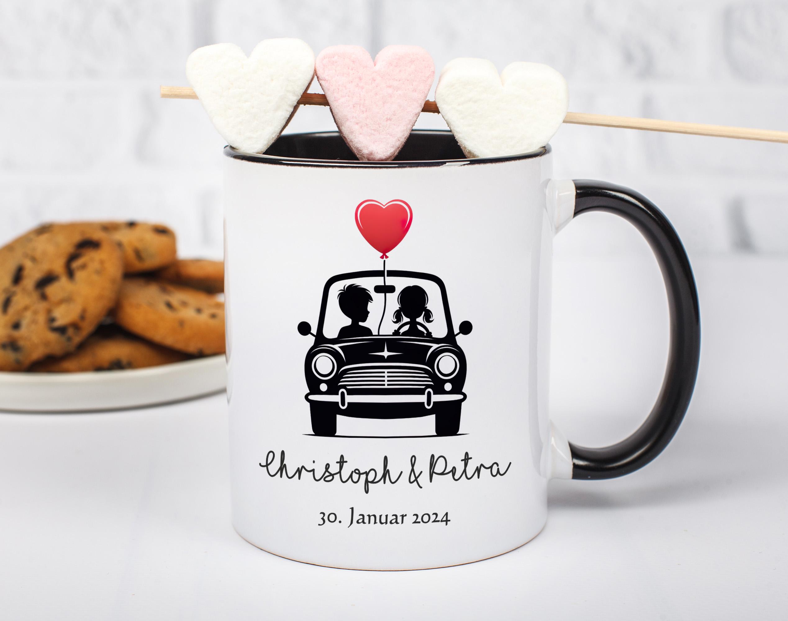Personalized couple mug | Lovers | Joyride | Mr & Mrs mug | Car | Wedding | Anniversary | Gift | Valentine's Day | Couple