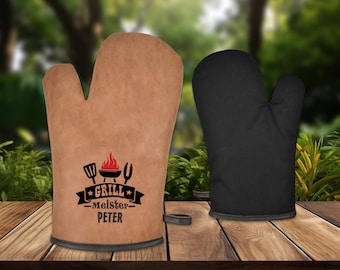 Grill handschoen - oven handschoen - grill master - gepersonaliseerd - met naam - cadeau - housewarming - tuin seizoen - barbecue seizoen - Europees Kampioenschap