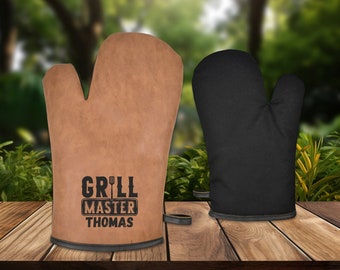 Grill handschoen - ovenwant - Grillmaster - gepersonaliseerd - met naam - cadeau - housewarming - tuinseizoen - grillseizoen - Europees Kampioenschap