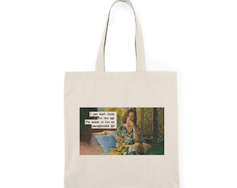 Bolsa de tela con cita de Parker Posey - Bolsa de lona de la temporada 3 de White Lotus - Regalo viral para ella - Bolsa ecológica de cultura pop - Merchandising navideño de HBO