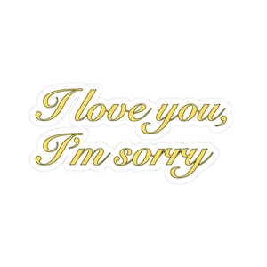 Naklejka winylowa Gracie Abrams I Love You I'm Sorry | ILYS 2024 Single | GA Fan Art | Kiss-Cut Design