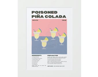 Lámina artística de la temporada 3 de White Lotus: Escena de piña colada de la familia Ratliff, decoración televisiva de humor negro, póster de cultura pop de Parker Posey - Saxon, Locky Piper