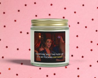 Bougie d'anniversaire Stassi - Cadeau drôle de règles de Vanderpump - Bougie Bravo TV - Cadeau d'anniversaire de la culture pop - Décoration d'intérieur de télé-réalité