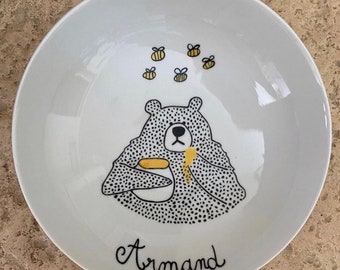 Peintures à la main sur porcelaine personnalisables, uniques pour cadeau mariage, anniversaire, naissance (!prix en fonction de l'article!)