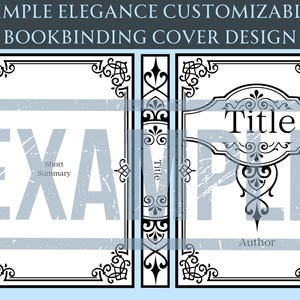 シンプルでエレガント、カスタマイズ可能な製本用ブックカバーデザイン、ビニール製本カバーデザイン、カバーデザインPNGファイル