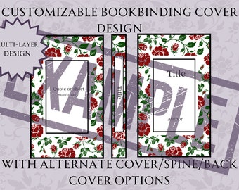 Conception de couverture de livre personnalisable multicouche Rose V4 pour la reliure, conception de couverture de livre en vinyle, conception de couverture fichier PNG