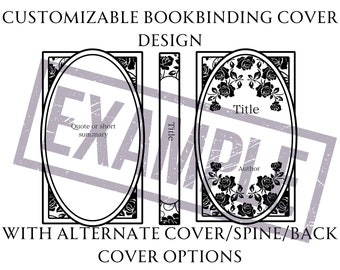 Rose V3 anpassbares Buchumschlag-Design zum Buchbinden, Vinyl-Buchumschlag-Design, Umschlag-Design PNG-Datei, Umschlag-Design SVG-Datei