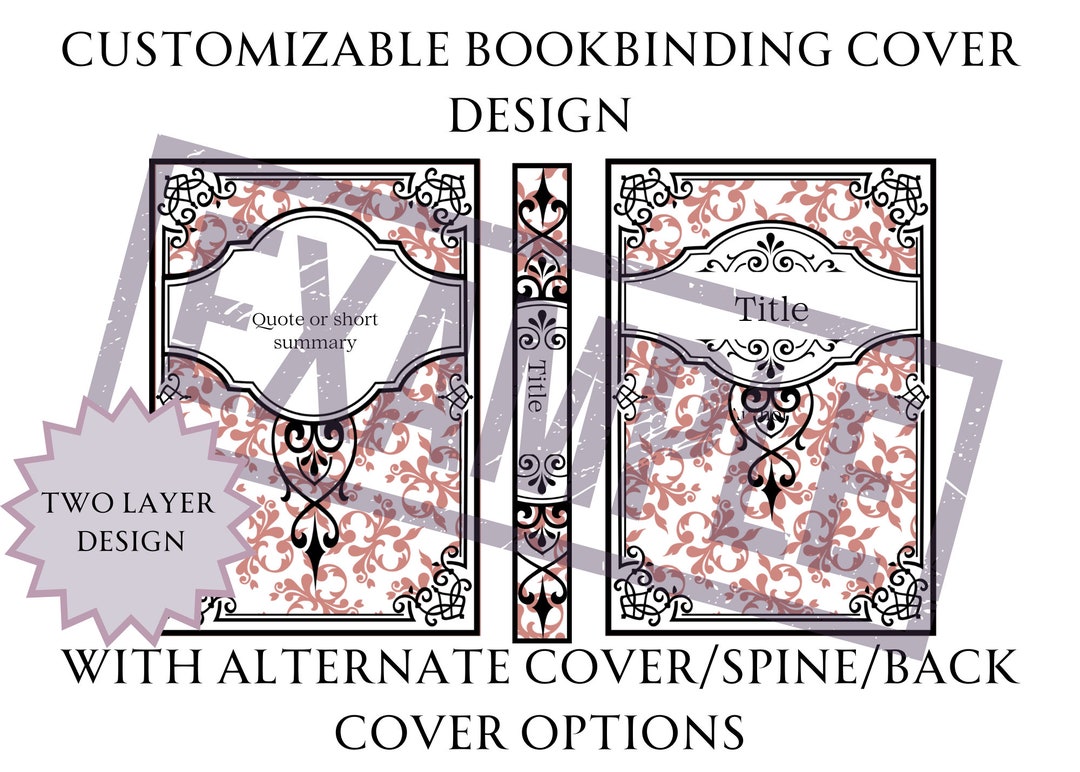 Customizable Book Cover Two Layer Design for Bookbinding, Vinyl Book Cover Design, Cover Design