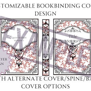 Customizable Book Cover Two Layer Design for Bookbinding, Vinyl Book Cover Design, Cover Design PNG File
