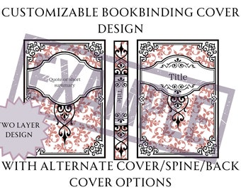 Couverture de livre personnalisable en deux couches pour la reliure, conception de couverture de livre en vinyle, conception de couverture fichier PNG