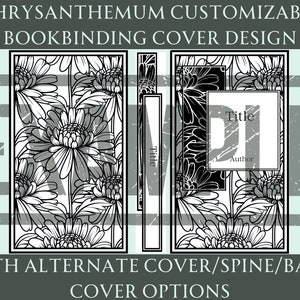 Chrysanthemum V1 Premium Book Cover Design for Bookbinding, Vinyl Book Cover Design, Cover Design PNG File, Cover Design SVG File
