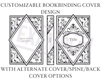 Vintage Floral kundengerechtes Buchumschlag-Design für das Buchbinden, Vinyl-Buchumschlag-Design, Umschlag-Design PNG-Datei