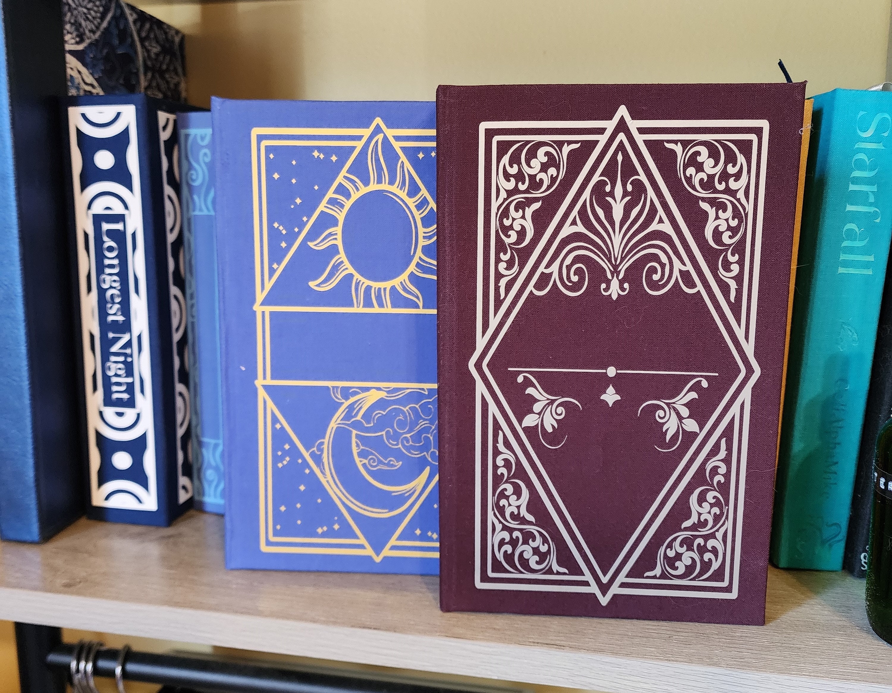 Customizable Book Cover Sun and Moon Design for Bookbinding, Vinyl Book Cover Design, Cover