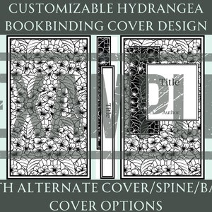 Hydrangea V1 Premium Book Cover Design for Bookbinding, Vinyl Book Cover Design, Cover Design PNG File, Cover Design SVG File