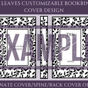 Woodsy Vine Book Cover Design, Customizable Vinyl Template (PNG, SVG)
