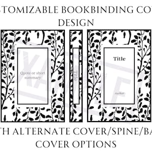 Leaf V2 Customizable Book Cover Design, Vinyl Book Cover Design, Cover Design PNG File