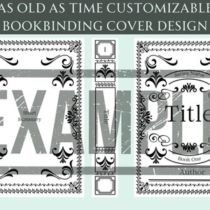 As Old As Time Customizable Book Cover Design for Bookbinding, Vinyl Book Cover Design, Cover Design PNG File, Cover Design SVG File