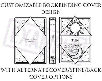 Sonne und Mond Buchcover Design zum Buchbinden, Vinyl Buchcover Design, Cover Design PNG Datei