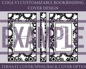 Cog Work V1 Customizable Book Cover Design for Bookbinding, Vinyl Book Cover Design, Cover Design PNG File, Cover Design SVG File