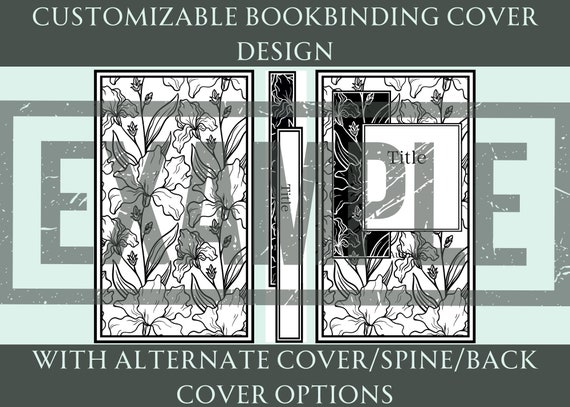 Iris V1 Premium Book Cover Design for Bookbinding, Vinyl Book Cover Design, Cover Design PNG File, Cover Design SVG File