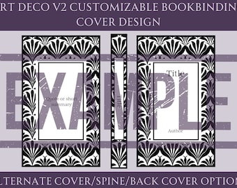 Conception de couverture de livre personnalisable Art déco V2 pour la reliure, conception de couverture de livre en vinyle, fichier PNG de conception de couverture, fichier SVG de conception de couverture