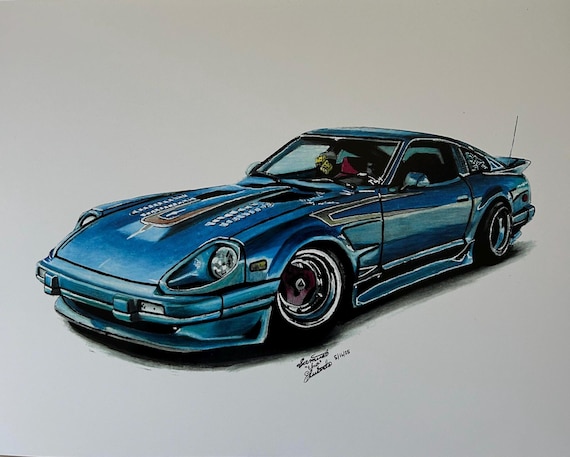 Datsun 280ZX Print: Prismacolor Colored Pencil Art
