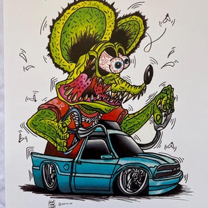 Rat Fink Painting - Etsy