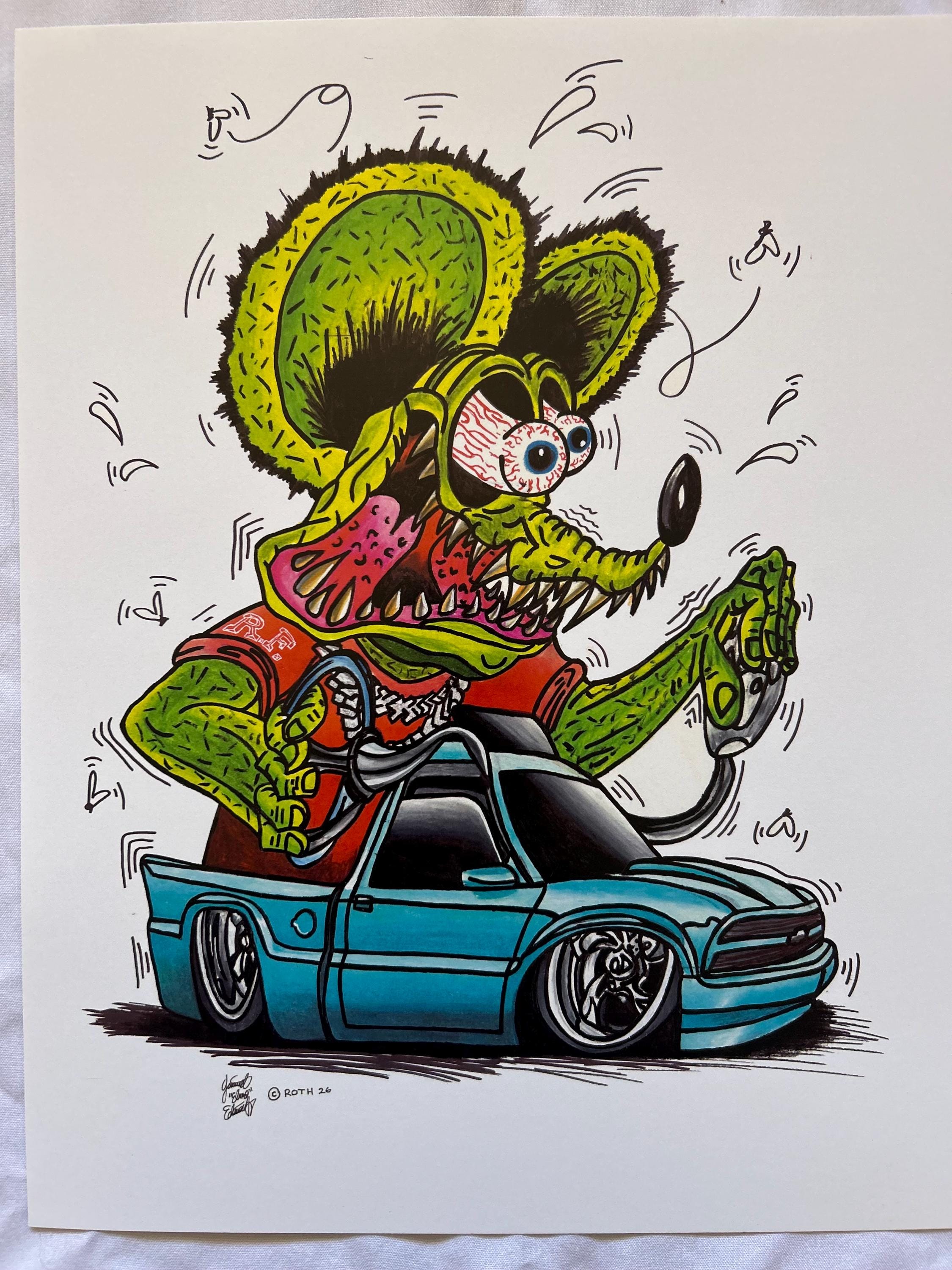 Rat Fink Poster - Etsy
