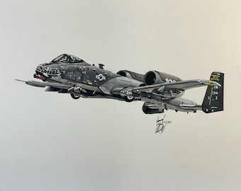 A-10C "Blacksnake" Print: Prismacolor Pencil Art (11x14)