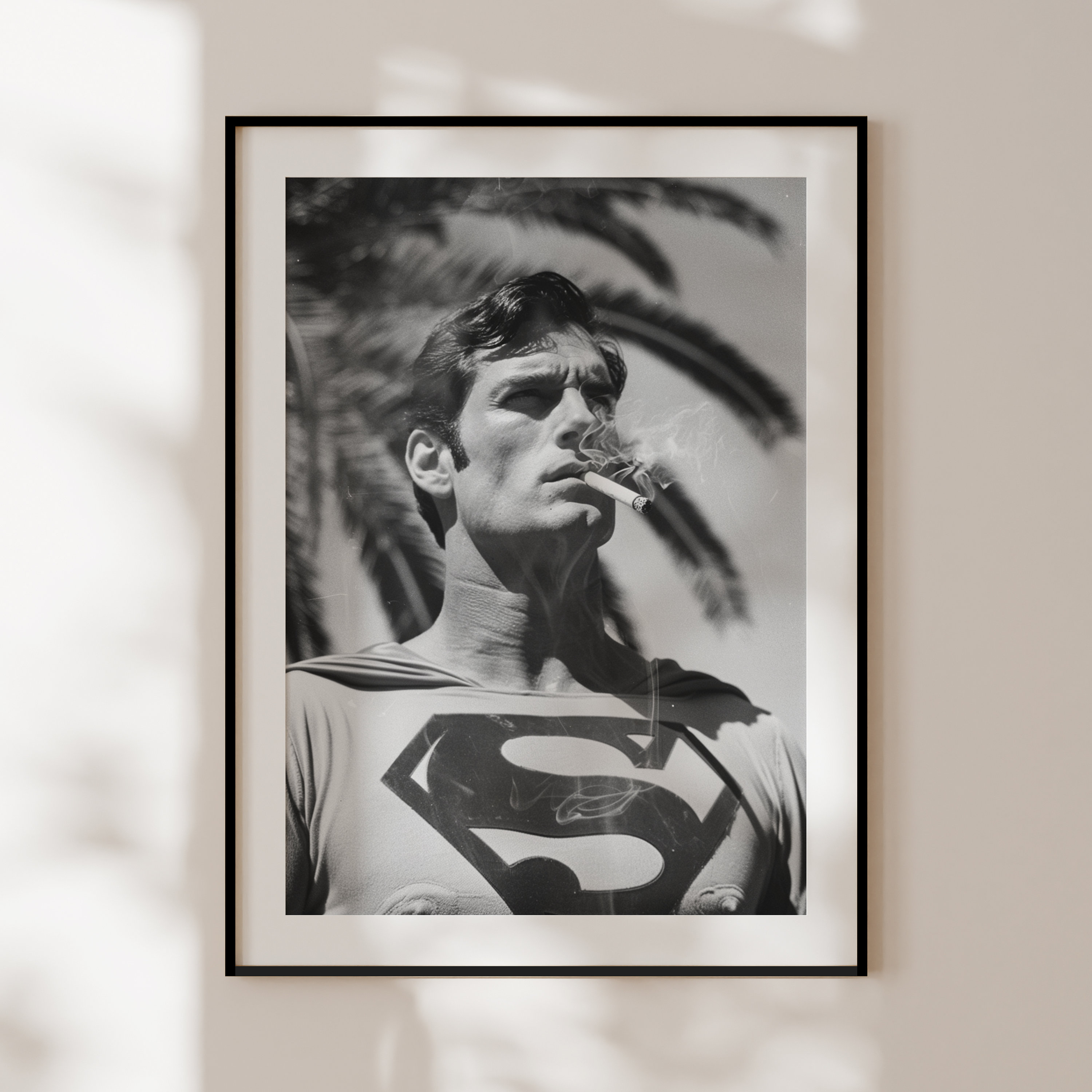 Superman Poster, Vintage Black and White Superman Print, Authentic Pop Art  Wall Art, Original Comics Photography, Pop Culture - Etsy, image size:3000x3000