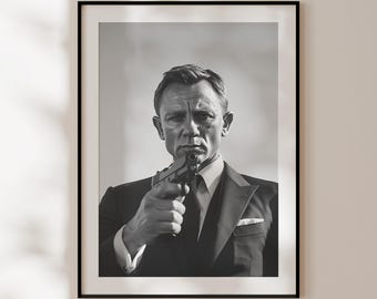 007 死ぬのは奴らだ』ポスター：手描きのジェームズ・ボンド映画アート