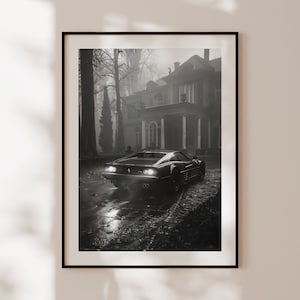 Vintage Ferrari F40 Poster, Vintage Ferrari Print, Ferrari Wall Art, Ferrari Poster Black and white, Ferrari Print, Classic Car Wall Art