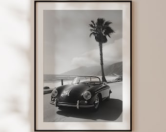 Vintage Porsche Poster, Vintage Porsche Print, Porsche Wall Art, Porsche Poster, Porsche Print, Classic Car Wall Art, Old Porsche