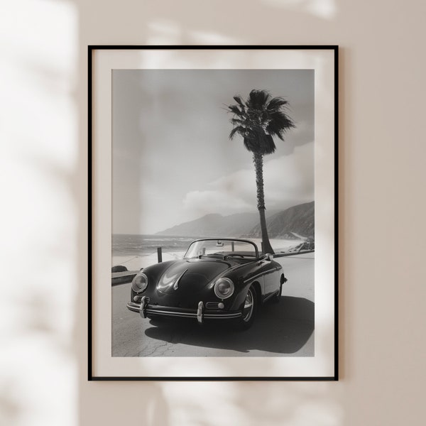 Vintage Porsche Poster, Vintage Porsche Print, Porsche Wall Art, Porsche Poster, Porsche Print, Classic Car Wall Art, Old Porsche