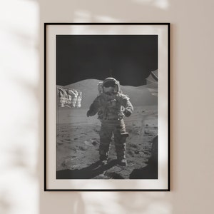 Poster di Buzz Aldrin, stampa dell'astronauta americano sulla Luna, autentica opera d'arte Pop Art, fotografia originale e leggendaria