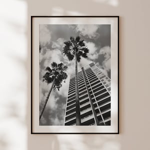 Poster retrò di Miami, stampa vintage in bianco e nero di Miami, arte murale di Miami, fotografia originale di Miami, cultura pop