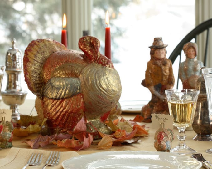 Large Turkey Papier Mache Teena Flanner Etsy