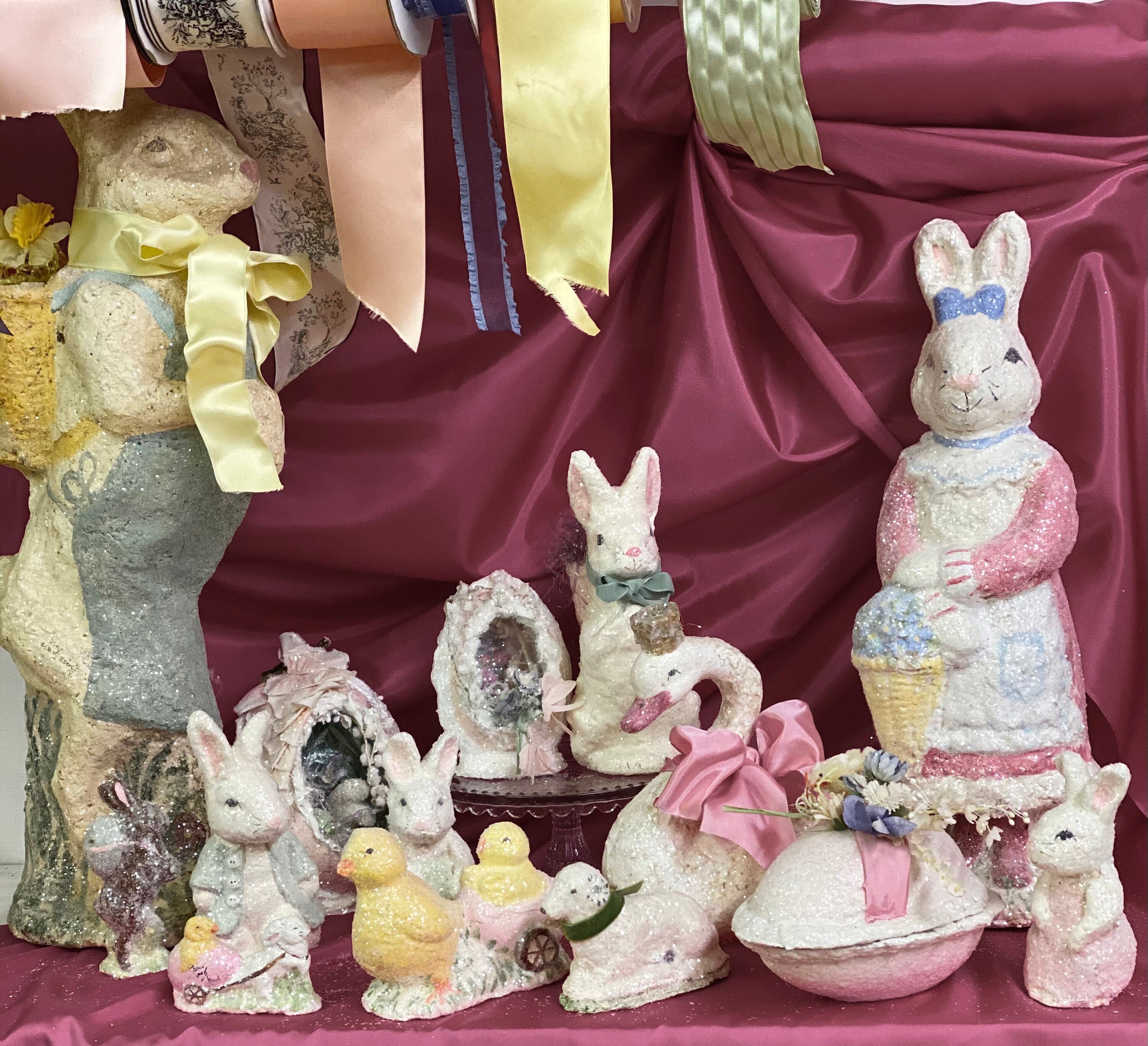 Paper Machay Rabbit Bunny Rabbit Easter Papier Mache Sugared Paper Mache Teena Flanner ...