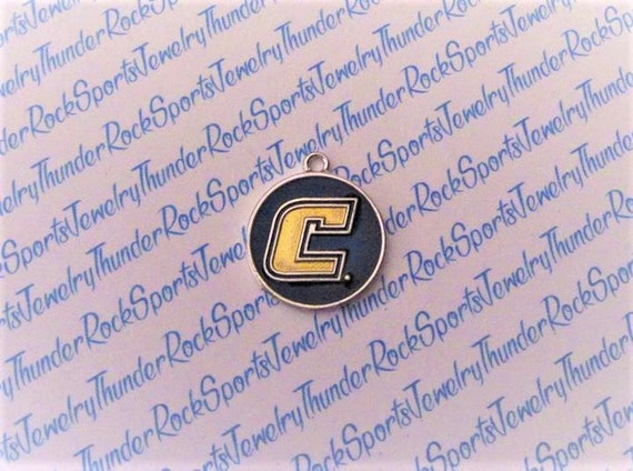 Chattanooga Mocs Charm Round Silver Old Gold Navy Etsy