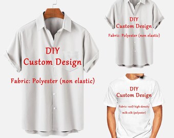 Aangepaste herenoverhemden Zomer Hawaiiaanse korte mouw Dames 3D Custom Design Tops T-shirt Factory Outlet Oversize Anime Cosplay