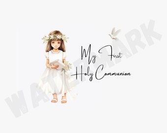 First communion edible image. Instant download.