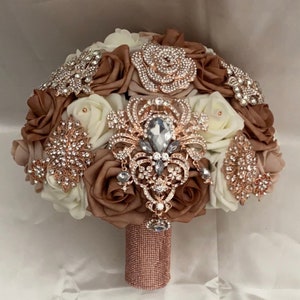 Wedding Bridal Bouquet| Bling Brooch Bouquet| Rhinestone Bouquet| Glam Bouquet