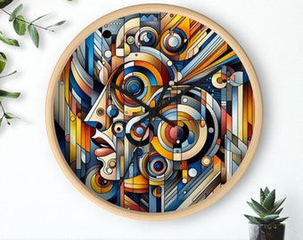 Wall Clock Abstract Art: printed wall clock
