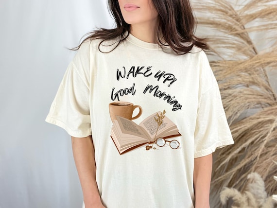 Good Morning Coffee Mug Design: Wake Up! PNG Clipart (Digital Download) Morning Coffee Vibes Wake Up PNG Mug Design Coffee Lover PNG