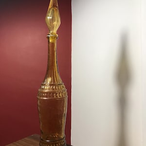 large italian carafe in smoked glass empoli