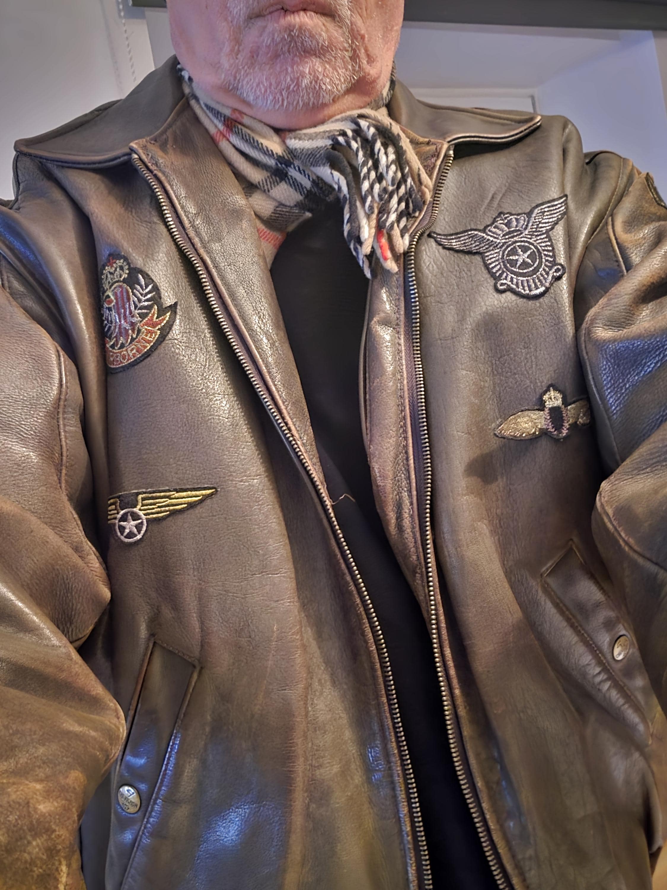 Veste En Cuir Vintage Brodée Années 80/90 Taille L - Capuche Amovible, Occasion Très Bon état (8.5/10)