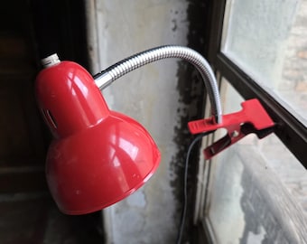 Metalen klemlamp, draagbaar model (jaren 80)