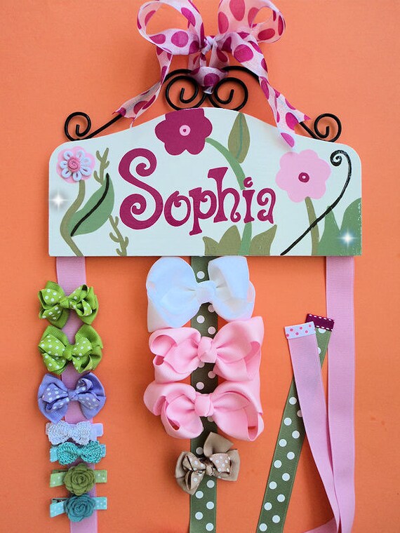 Items similar to Hair Bow Holder for girls HAIR BOW HOLDER
